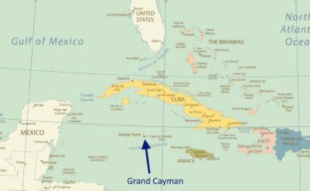 Cayman Mapa
