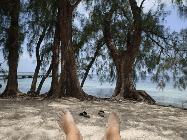 feet on beach