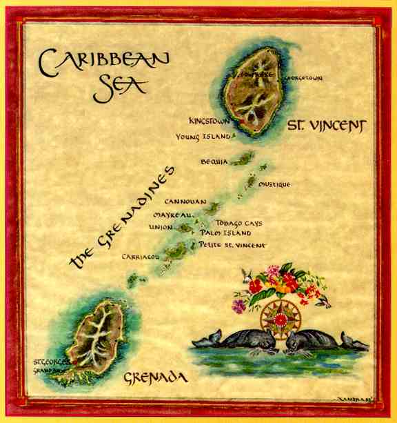 St. Vincent Grenada Map
