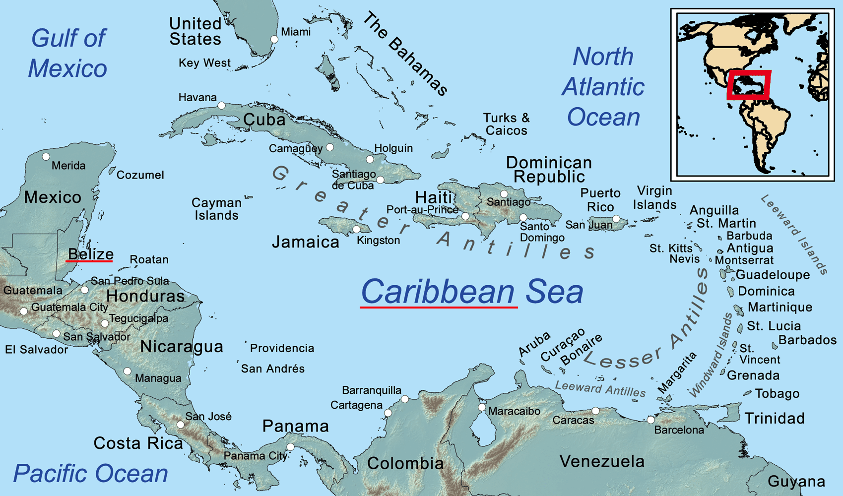 Caribbean Map