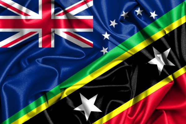 Cook Islands and Nevis Flags