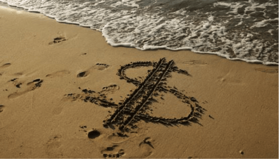 Dollar Sign in Sand