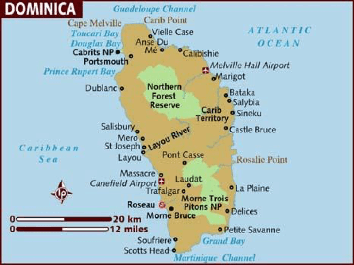 Dominica Map