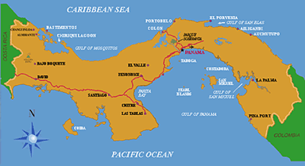 Map of Panama