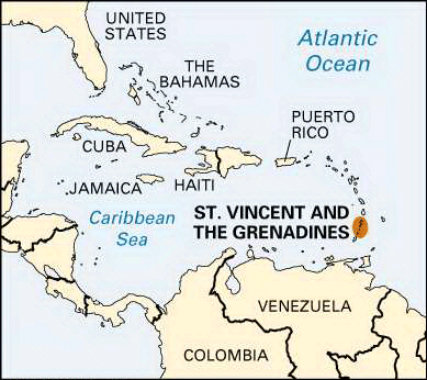 St. Vincent and The Grenadines Map