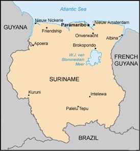 Suriname Map