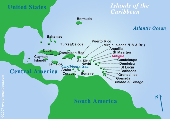 Caribbean Map