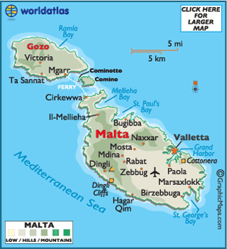 Malta map