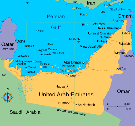 United Arab Emirates Corporation map
