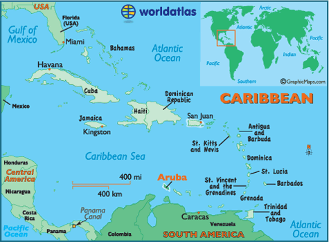 Map of Aruba