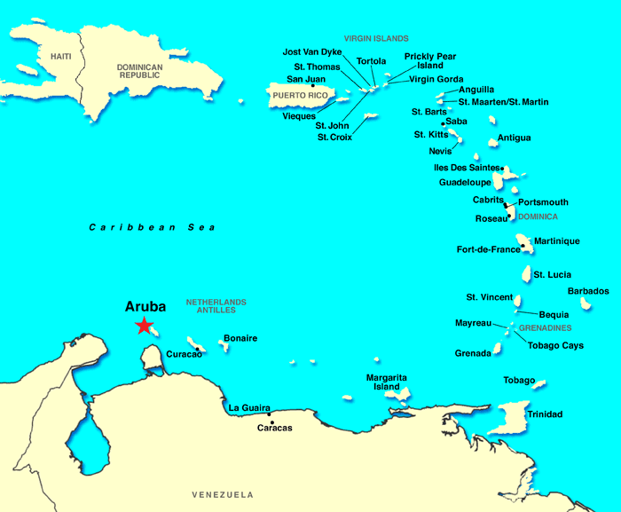 Aruba map