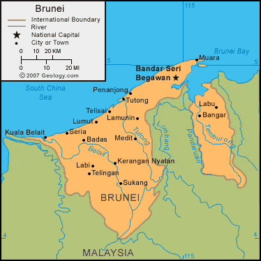 Brunei Map