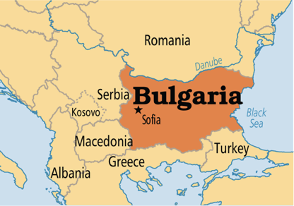 map of Bulgaria