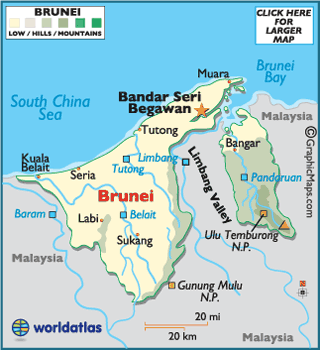 Brunei map