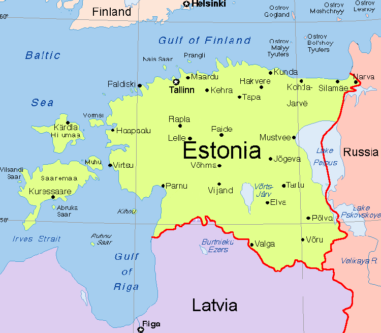 Map of Estonia