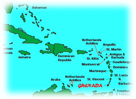 Map of Grenada