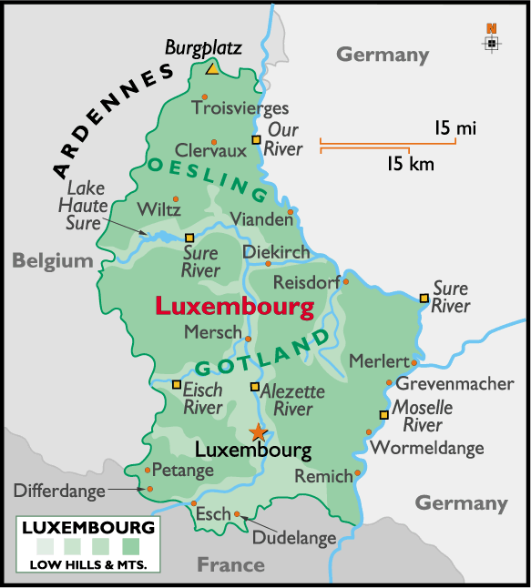 Luxembourg Map