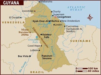 Map of Guyana