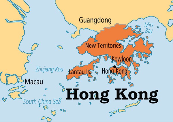 Map of Hong Kong