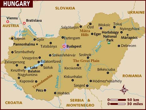 Hungary map