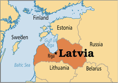 Latvian map