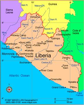 Map of Liberia