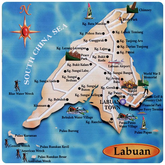 Map of Labuan