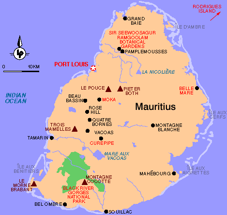 Map of Mauritius