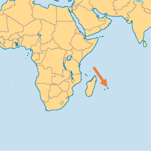 Mauritius Map Perspective