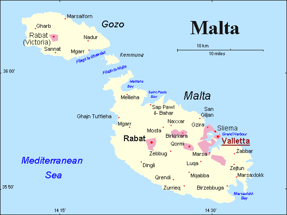 Map of Malta