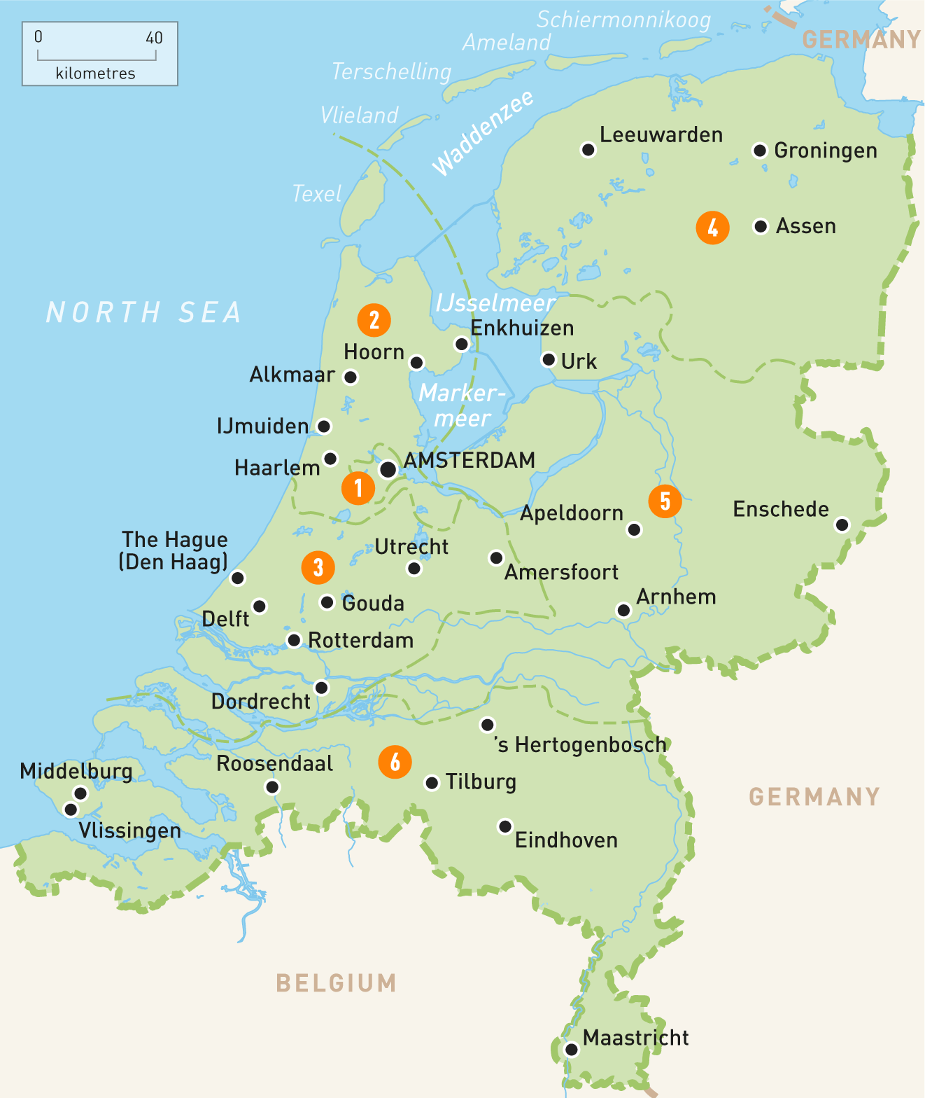 Map of The Netherlands