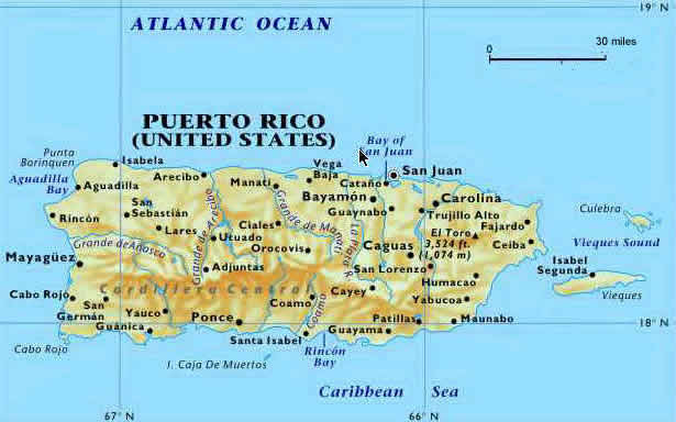 Puerto Rico Map