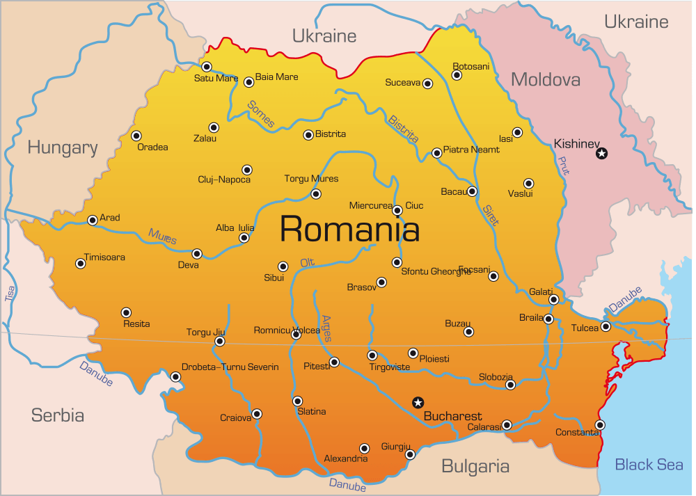 Romanian map