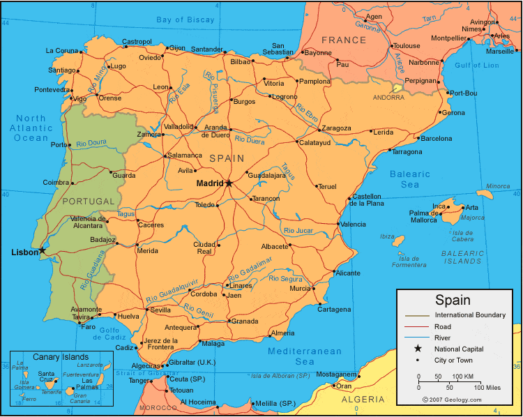 Map of Spain