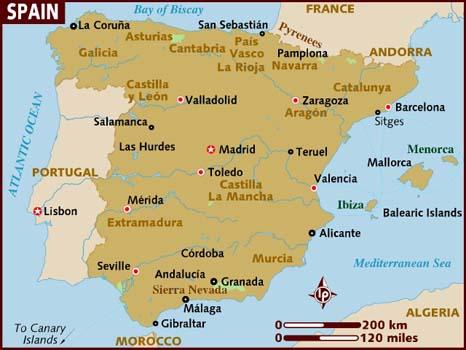 Map of Spain