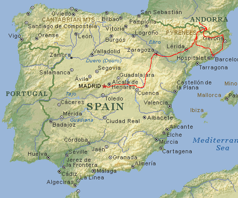 Map of Spain