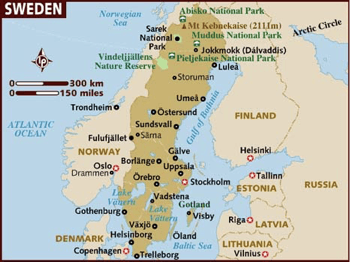 Swedish map