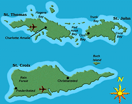 Virgin Islands Map