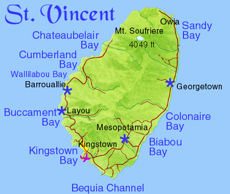 St. Vincent Map